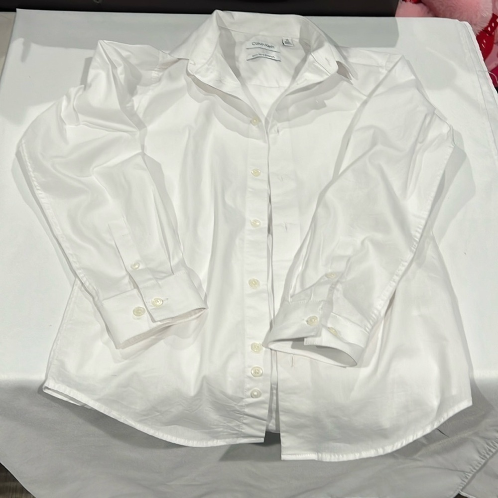 Boys Calvin Klein slim fit & stretch button up shirt.Size 14.